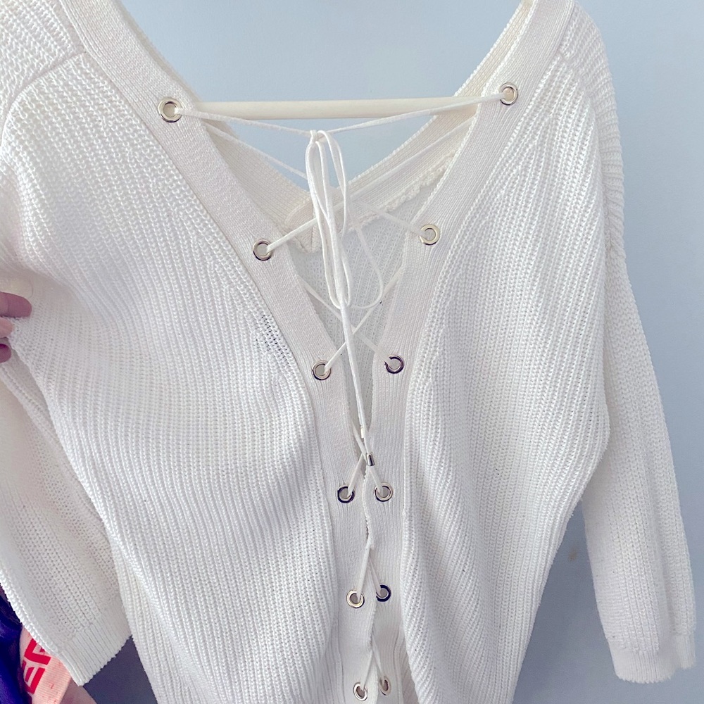 Dynamite white lace shirt